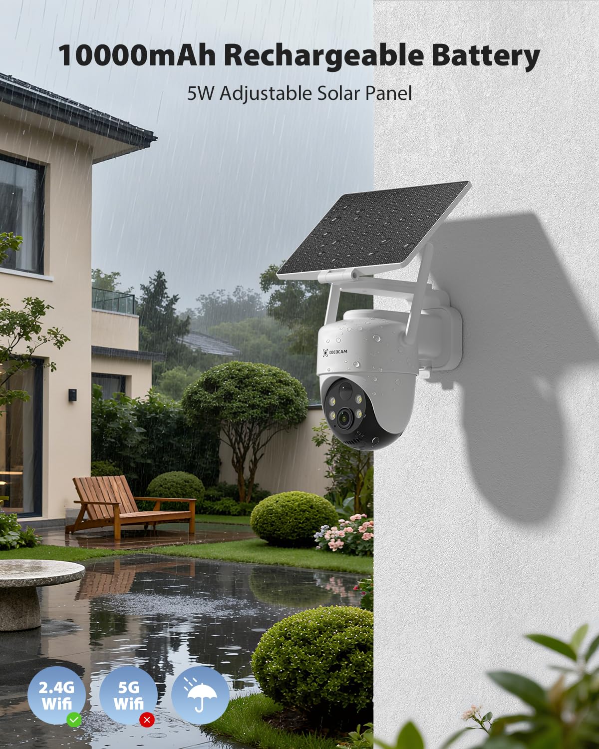 COCOCAM Solar Battery ソーラー防犯カメラ Amazon.com : COCOCAM 4K 8MP Security Camera Outdoor Wireless WiFi